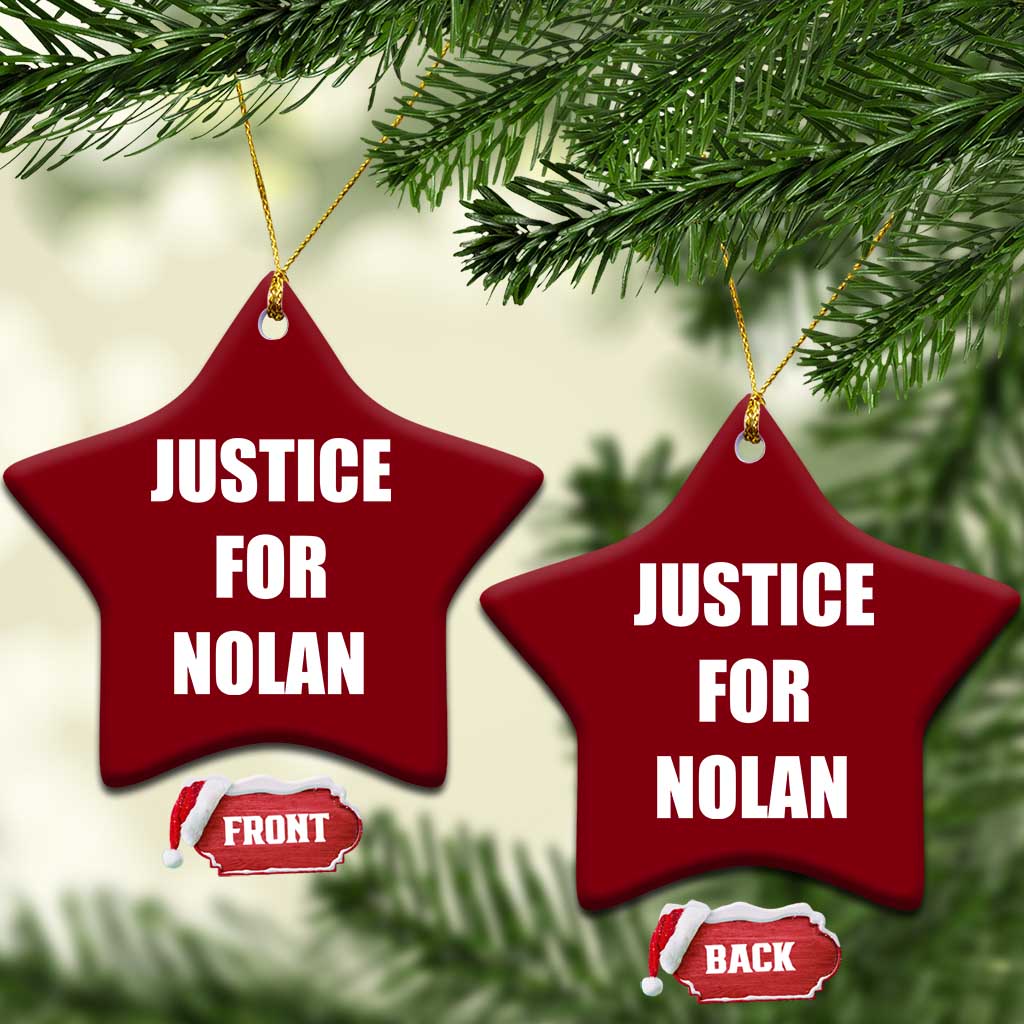 Justice for Nolan Ceramic Ornament Support and Rememberence Memorial