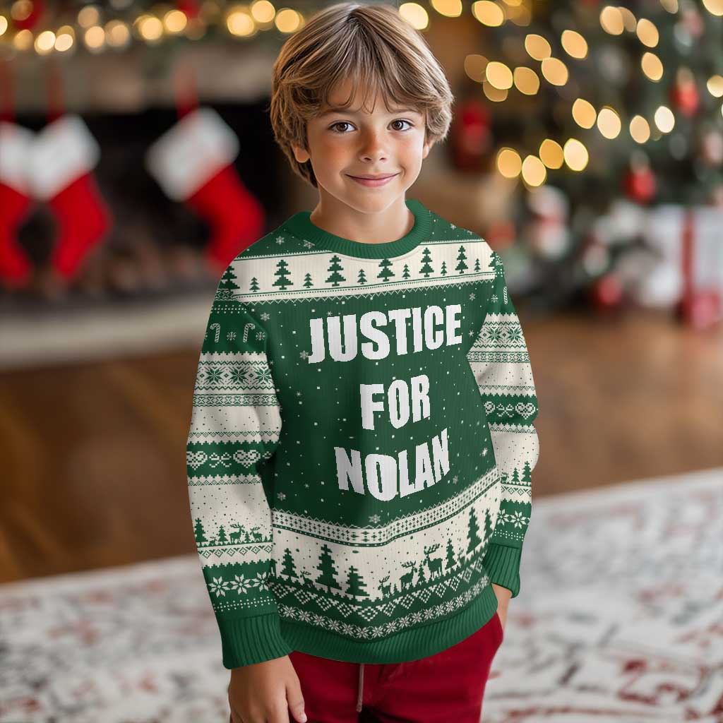 Justice for Nolan Ugly Christmas Sweater Support and Rememberence Memorial
