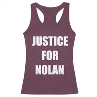 Justice for Nolan Racerback Tank Top Support and Rememberence Memorial