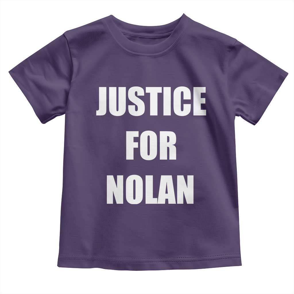 Justice for Nolan Toddler T Shirt Support and Rememberence Memorial