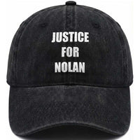 Justice for Nolan Washed Cotton Baseball Cap Support and Rememberence Memorial