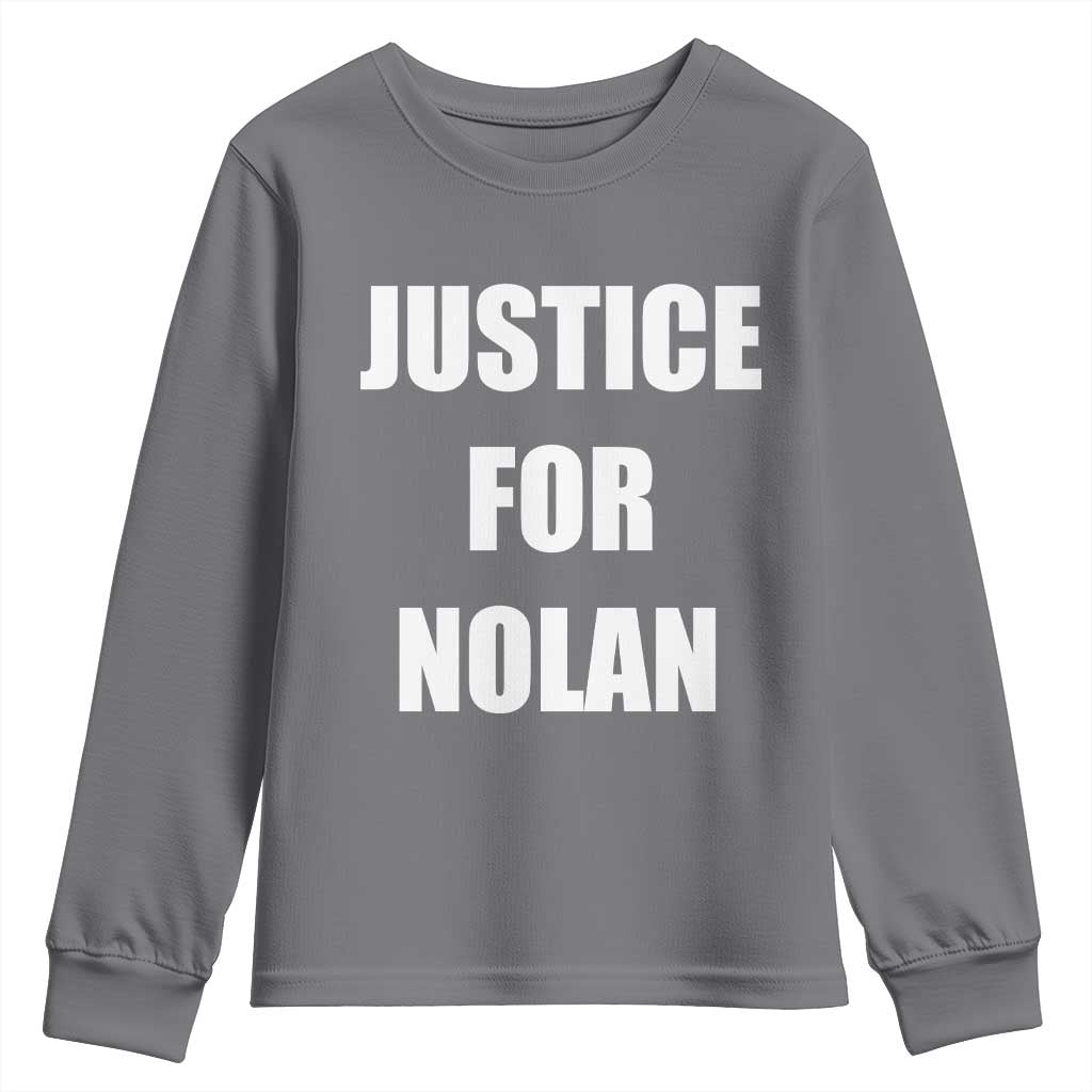 Justice for Nolan Youth Sweatshirt Support and Rememberence Memorial