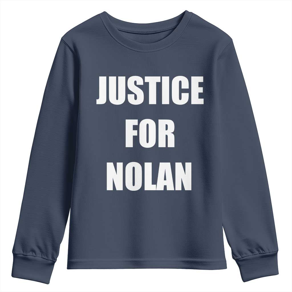 Justice for Nolan Youth Sweatshirt Support and Rememberence Memorial