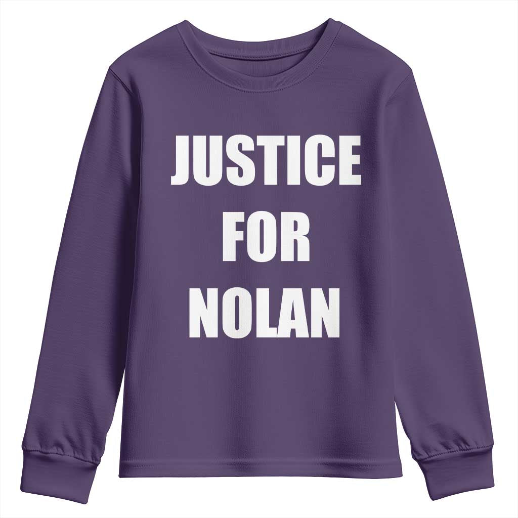 Justice for Nolan Youth Sweatshirt Support and Rememberence Memorial