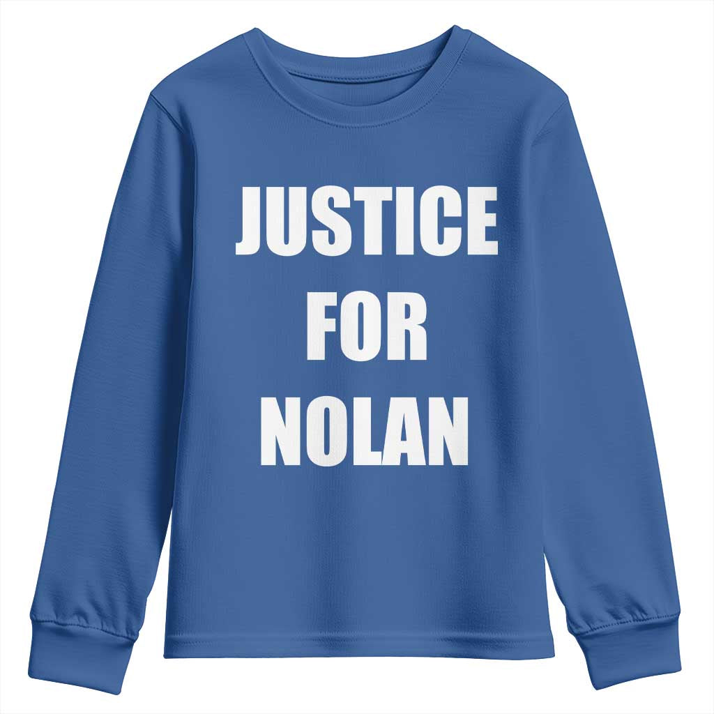 Justice for Nolan Youth Sweatshirt Support and Rememberence Memorial
