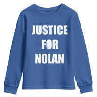 Justice for Nolan Youth Sweatshirt Support and Rememberence Memorial