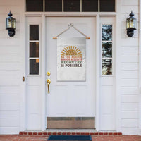 Recovery Sobriety Garden Flag Sober Life Believes Recovery is Possible Hippie Vintage Graphic