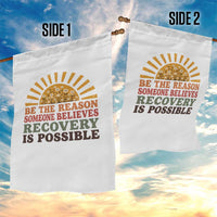 Recovery Sobriety Garden Flag Sober Life Believes Recovery is Possible Hippie Vintage Graphic
