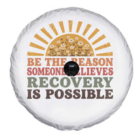 Recovery Sobriety Spare Tire Cover Sober Life Believes Recovery is Possible Hippie Vintage Graphic