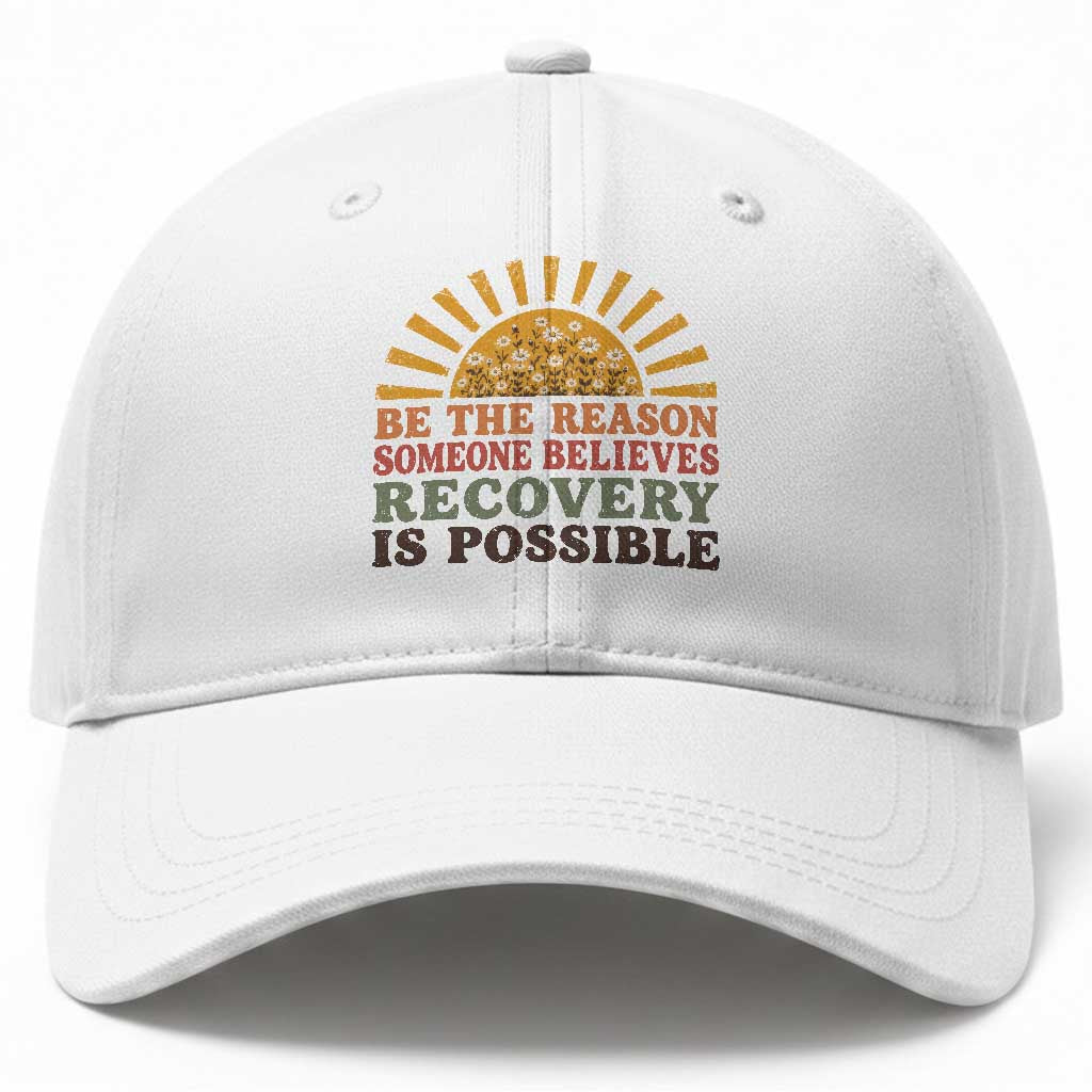 Recovery Sobriety Baseball Cap Sober Life Believes Recovery is Possible Hippie Vintage Graphic