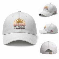 Recovery Sobriety Baseball Cap Sober Life Believes Recovery is Possible Hippie Vintage Graphic