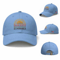 Recovery Sobriety Baseball Cap Sober Life Believes Recovery is Possible Hippie Vintage Graphic
