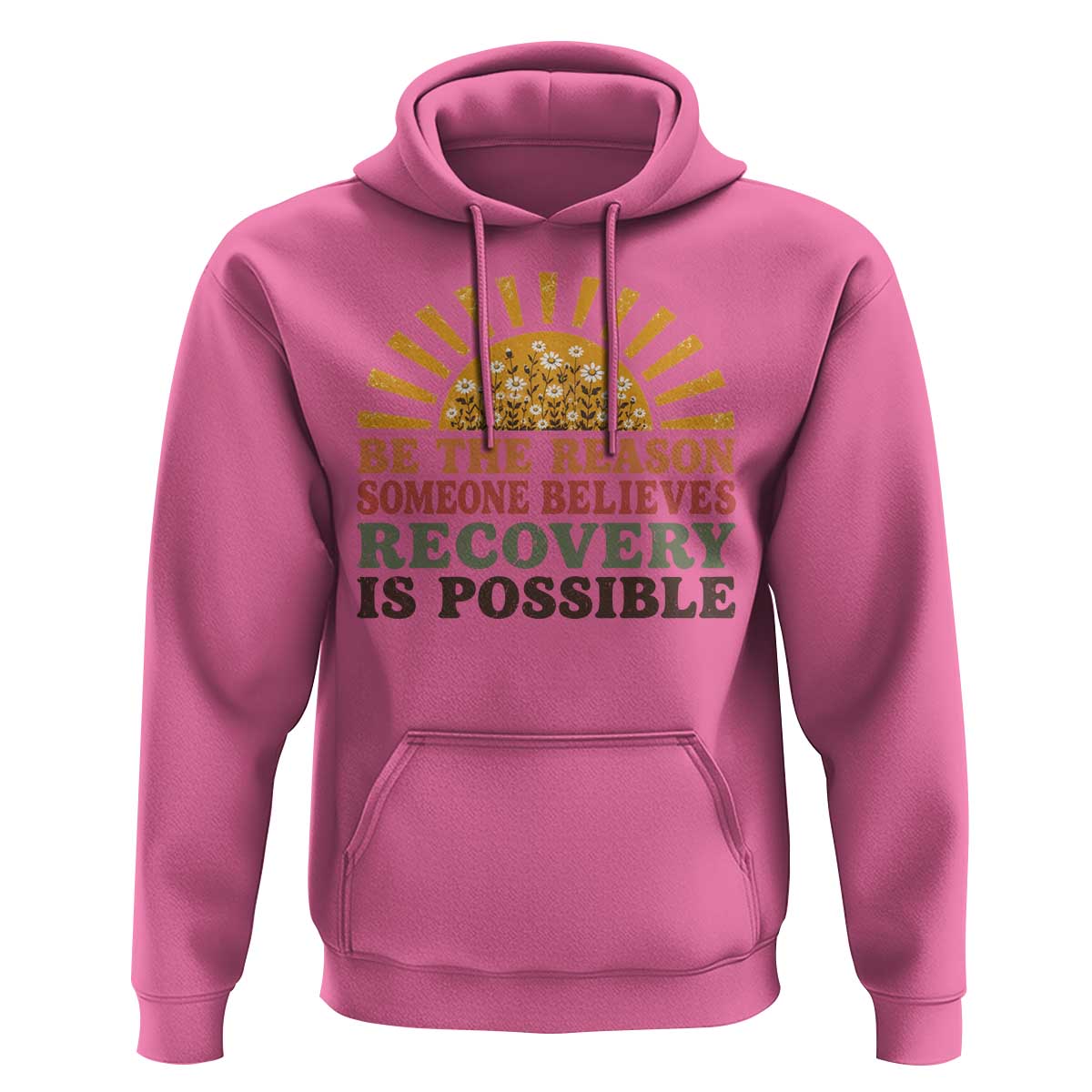Recovery Sobriety Hoodie Sober Life Believes Recovery is Possible Hippie Vintage Graphic