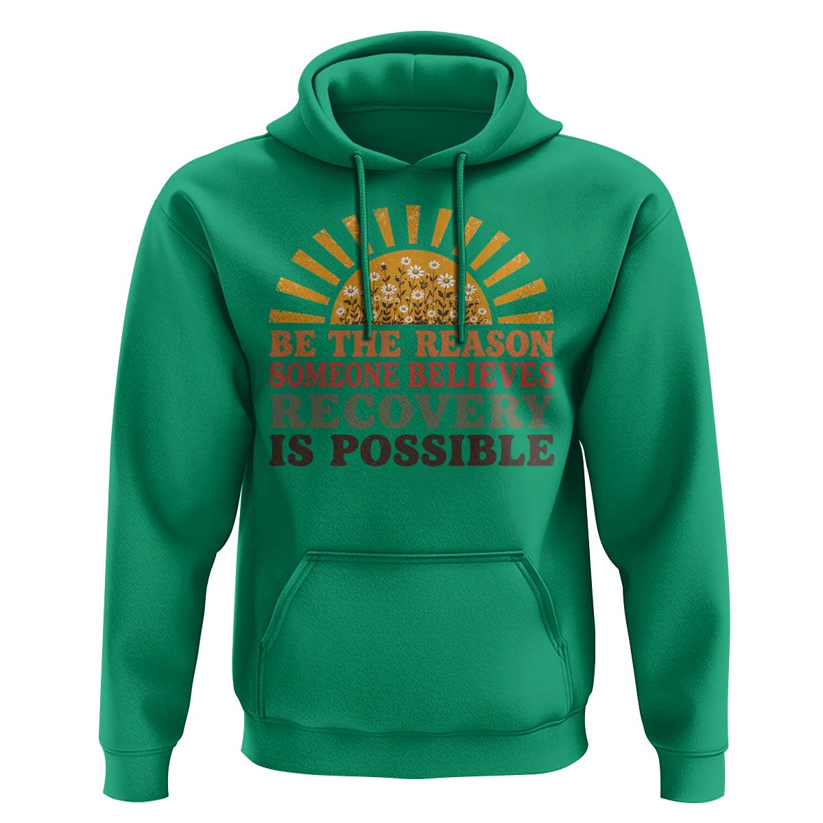 Recovery Sobriety Hoodie Sober Life Believes Recovery is Possible Hippie Vintage Graphic