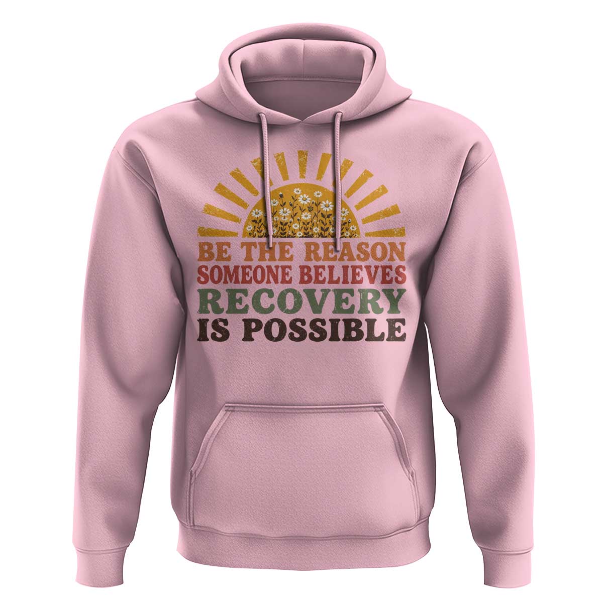 Recovery Sobriety Hoodie Sober Life Believes Recovery is Possible Hippie Vintage Graphic