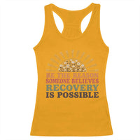 Recovery Sobriety Racerback Tank Top Sober Life Believes Recovery is Possible Hippie Vintage Graphic