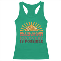 Recovery Sobriety Racerback Tank Top Sober Life Believes Recovery is Possible Hippie Vintage Graphic