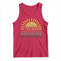 Recovery Sobriety Tank Top Sober Life Believes Recovery is Possible Hippie Vintage Graphic