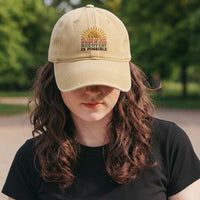 Recovery Sobriety Washed Cotton Baseball Cap Sober Life Believes Recovery is Possible Hippie Vintage Graphic
