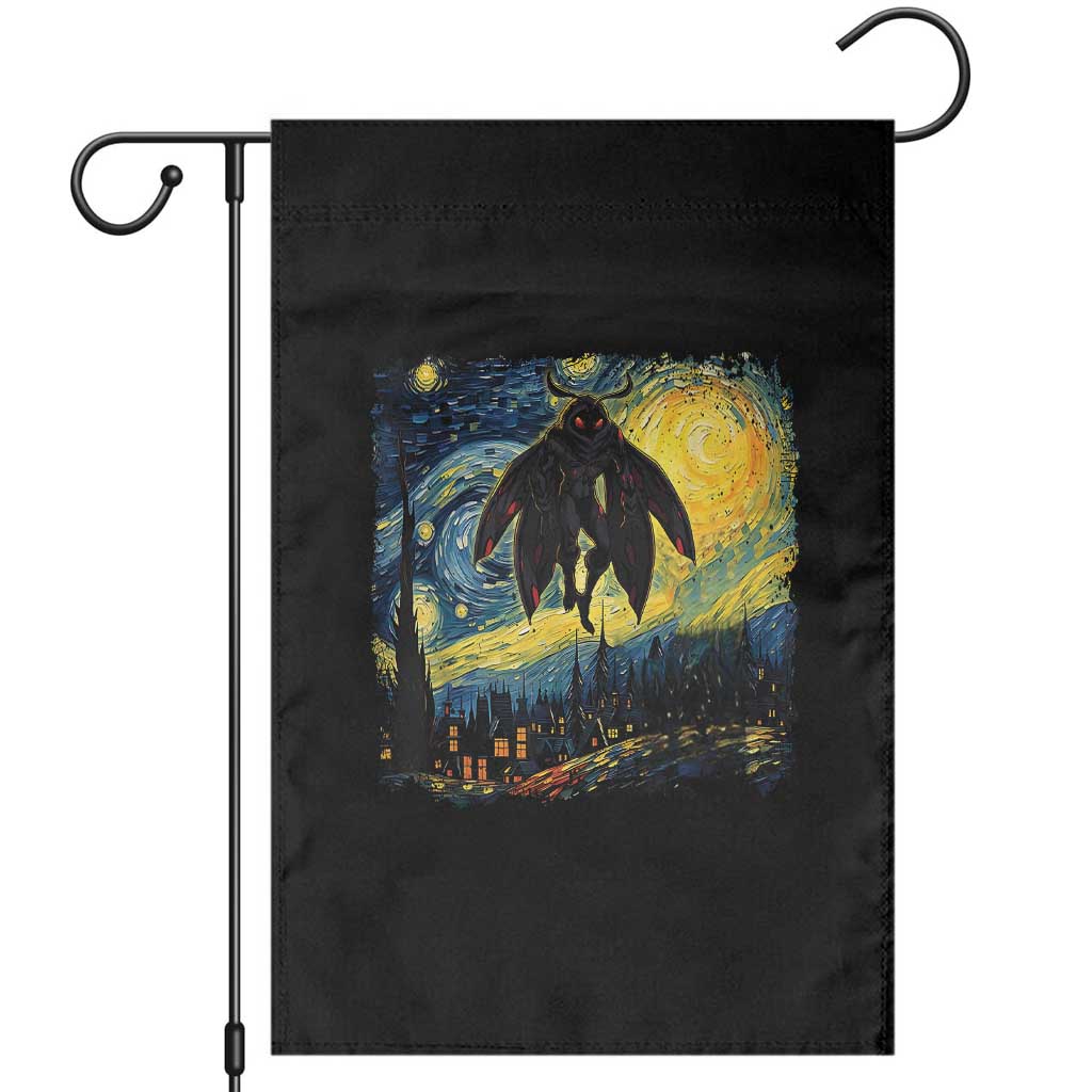 Mothman Garden Flag Starry Night Van Gogh Cryptid Lover - Wonder Print Shop