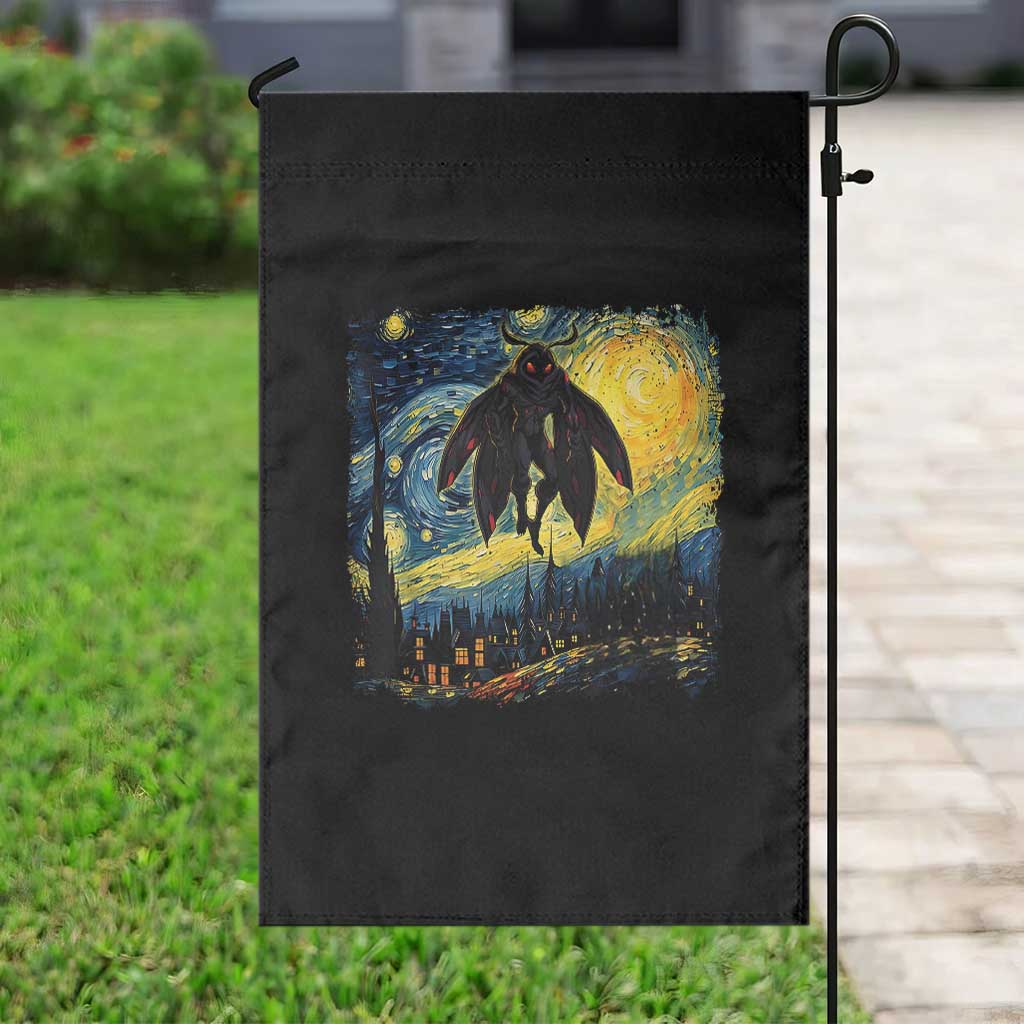 Mothman Garden Flag Starry Night Van Gogh Cryptid Lover - Wonder Print Shop