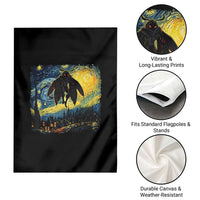 Mothman Garden Flag Starry Night Van Gogh Cryptid Lover - Wonder Print Shop