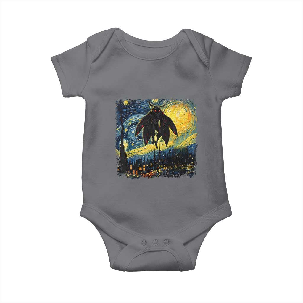 Mothman Baby Onesie Starry Night Van Gogh Cryptid Lover - Wonder Print Shop
