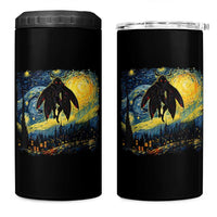 Mothman 4 in 1 Can Cooler Tumbler Starry Night Van Gogh Cryptid Lover - Wonder Print Shop