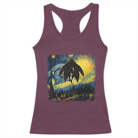 Mothman Racerback Tank Top Starry Night Van Gogh Cryptid Lover - Wonder Print Shop