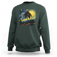 Mothman Sweatshirt Starry Night Van Gogh Cryptid Lover - Wonder Print Shop