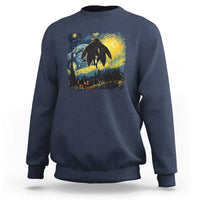 Mothman Sweatshirt Starry Night Van Gogh Cryptid Lover - Wonder Print Shop