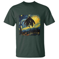 Mothman T Shirt Starry Night Van Gogh Cryptid Lover - Wonder Print Shop