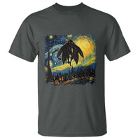 Mothman T Shirt Starry Night Van Gogh Cryptid Lover - Wonder Print Shop