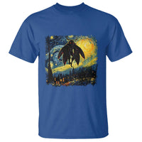 Mothman T Shirt Starry Night Van Gogh Cryptid Lover - Wonder Print Shop