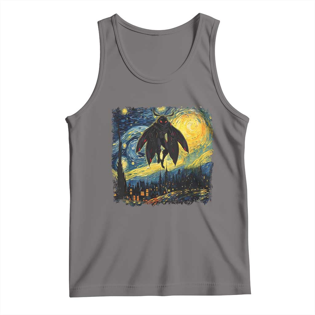 Mothman Tank Top Starry Night Van Gogh Cryptid Lover - Wonder Print Shop