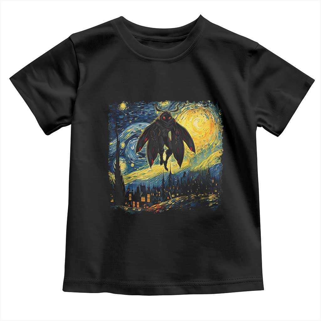 Mothman Toddler T Shirt Starry Night Van Gogh Cryptid Lover - Wonder Print Shop