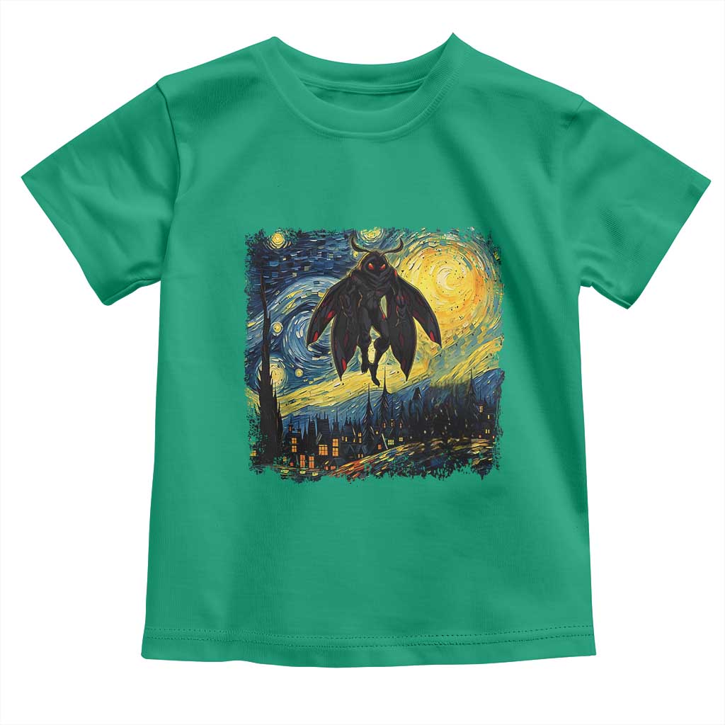 Mothman Toddler T Shirt Starry Night Van Gogh Cryptid Lover - Wonder Print Shop