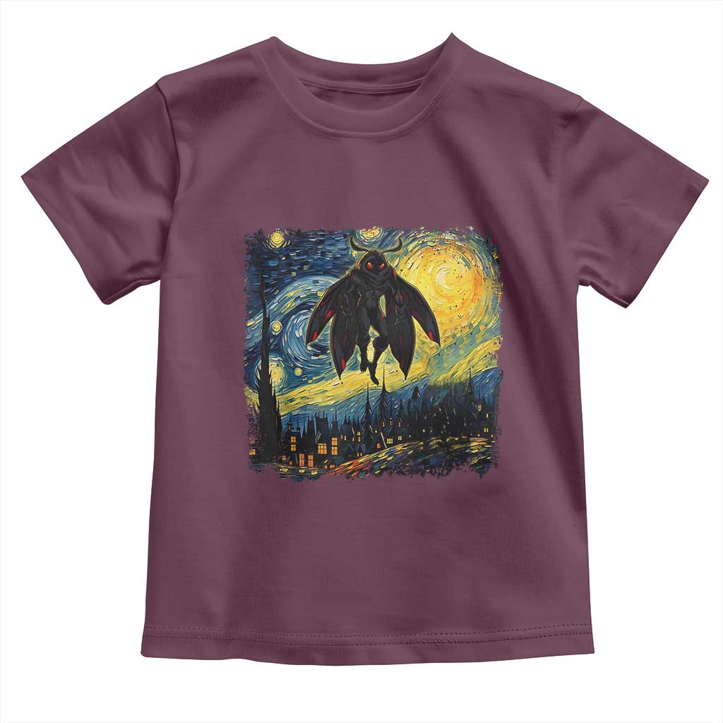 Mothman Toddler T Shirt Starry Night Van Gogh Cryptid Lover - Wonder Print Shop