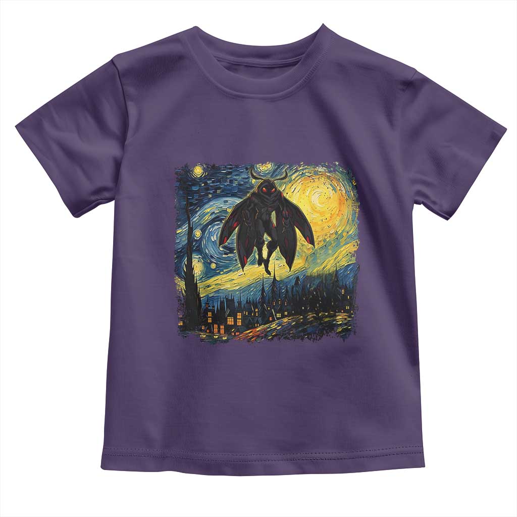 Mothman Toddler T Shirt Starry Night Van Gogh Cryptid Lover - Wonder Print Shop