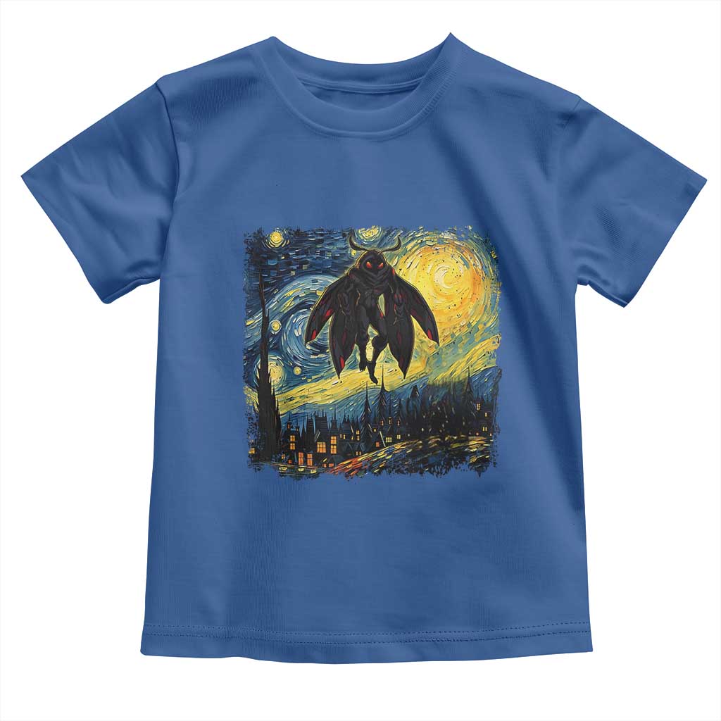 Mothman Toddler T Shirt Starry Night Van Gogh Cryptid Lover - Wonder Print Shop