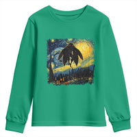 Mothman Youth Sweatshirt Starry Night Van Gogh Cryptid Lover - Wonder Print Shop