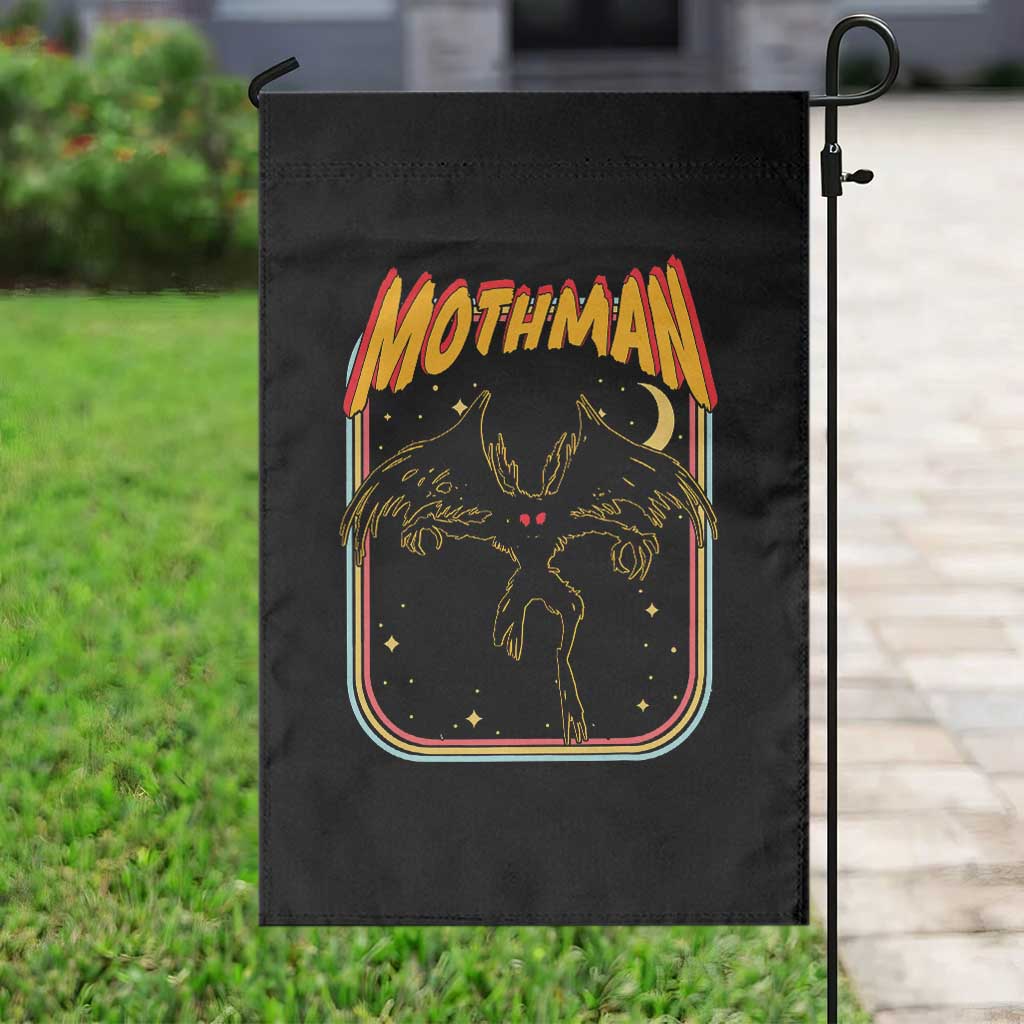 Retro Mothman Garden Flag Vintage Comicbook Style Cryptid Lore Cryptozoology - Wonder Print Shop