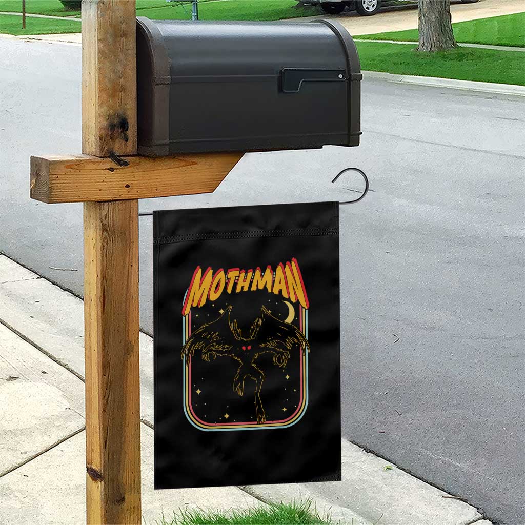 Retro Mothman Garden Flag Vintage Comicbook Style Cryptid Lore Cryptozoology - Wonder Print Shop