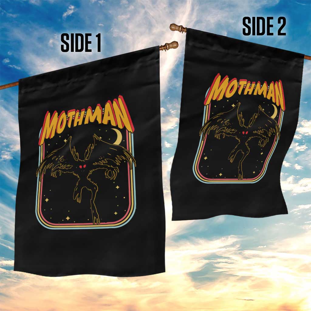 Retro Mothman Garden Flag Vintage Comicbook Style Cryptid Lore Cryptozoology - Wonder Print Shop