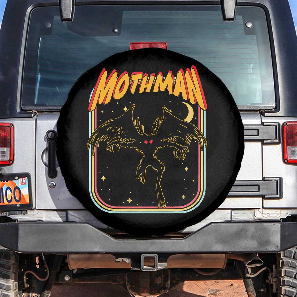 Retro Mothman Spare Tire Cover Vintage Comicbook Style Cryptid Lore Cryptozoology - Wonder Print Shop
