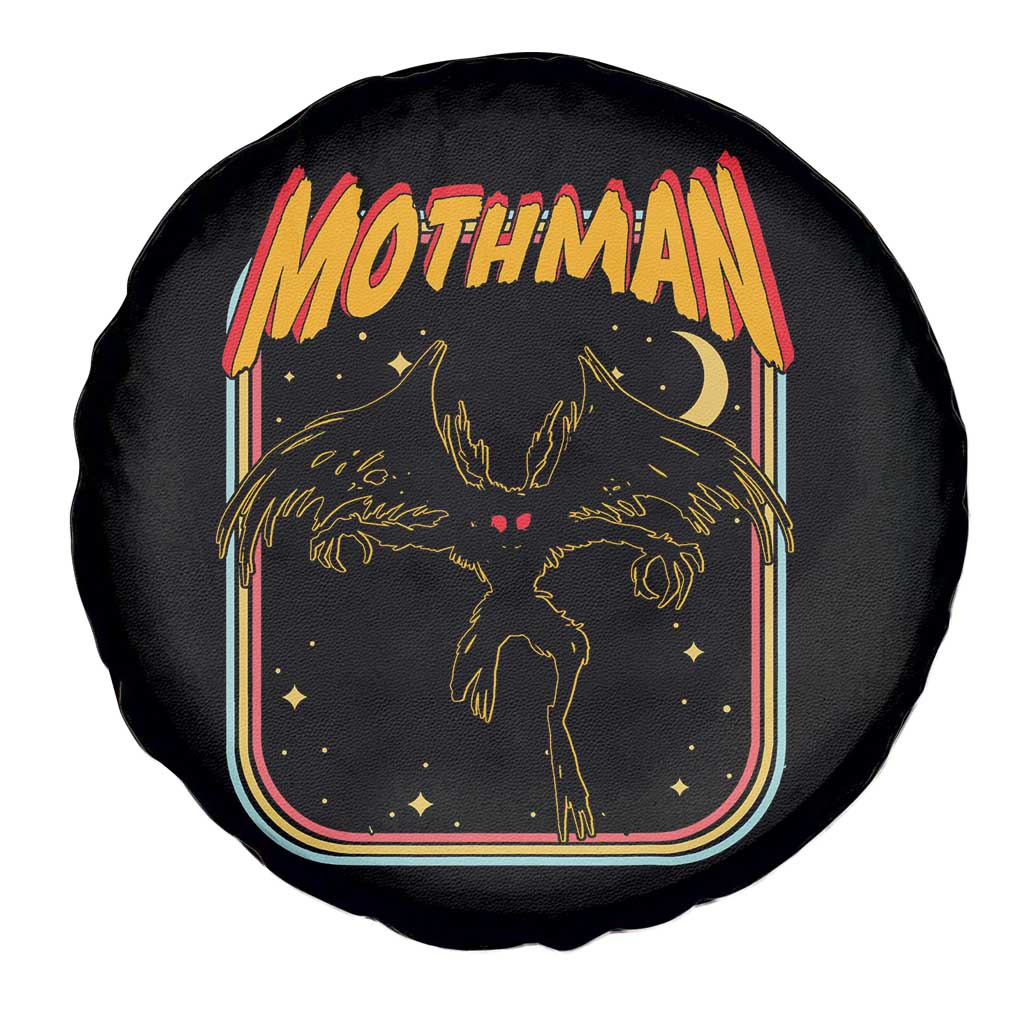 Retro Mothman Spare Tire Cover Vintage Comicbook Style Cryptid Lore Cryptozoology - Wonder Print Shop