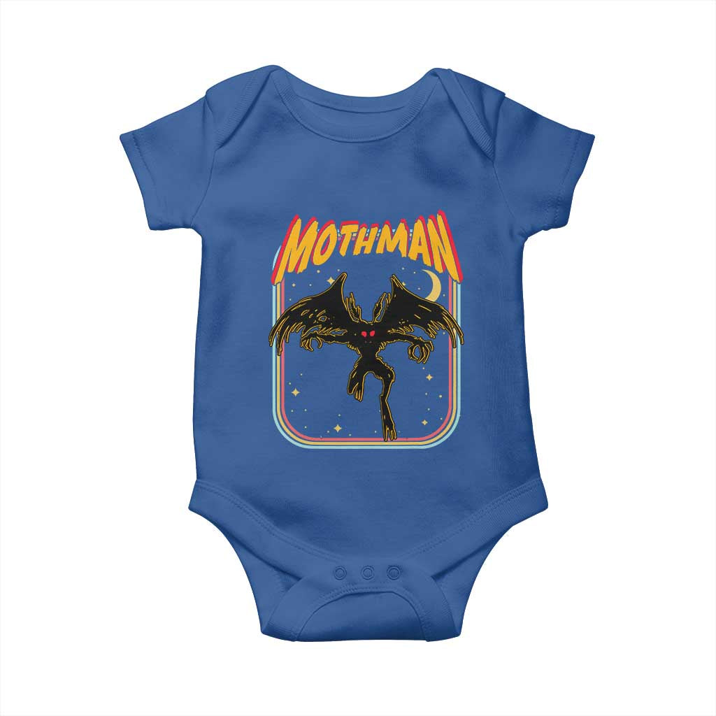 Retro Mothman Baby Onesie Vintage Comicbook Style Cryptid Lore Cryptozoology - Wonder Print Shop