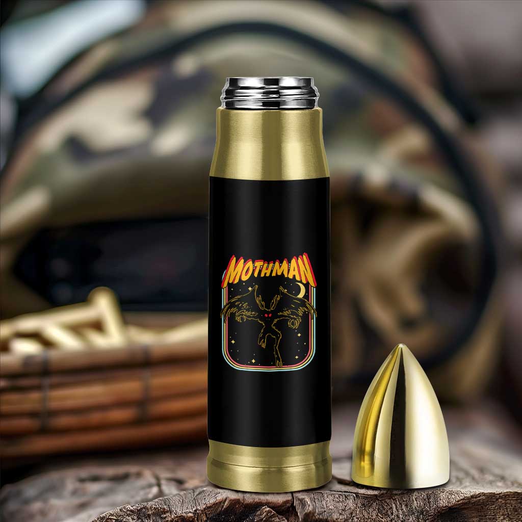 Retro Mothman Bullet Tumbler Vintage Comicbook Style Cryptid Lore Cryptozoology - Wonder Print Shop