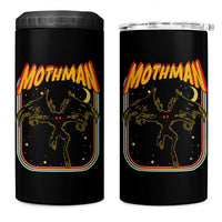 Retro Mothman 4 in 1 Can Cooler Tumbler Vintage Comicbook Style Cryptid Lore Cryptozoology - Wonder Print Shop