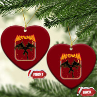 Retro Mothman Ceramic Ornament Vintage Comicbook Style Cryptid Lore Cryptozoology - Wonder Print Shop